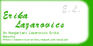 erika lazarovics business card